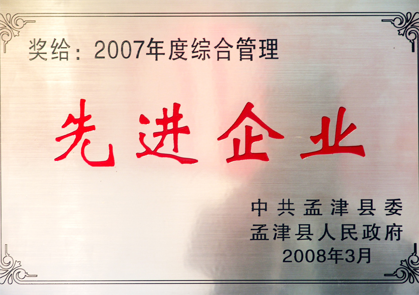 2007年度綜合管理先進(jìn)企業(yè)